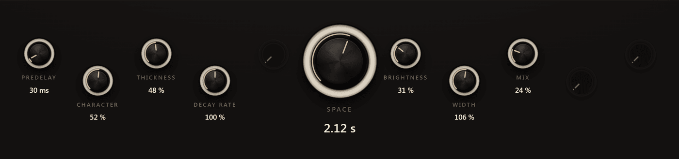 The reverb knob rack