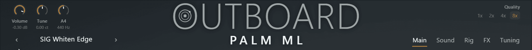 PalmML header strip