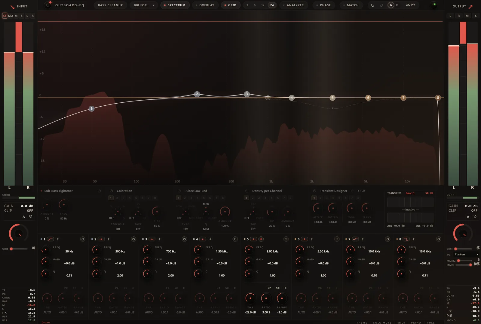 Outboard-EQ plugin interface